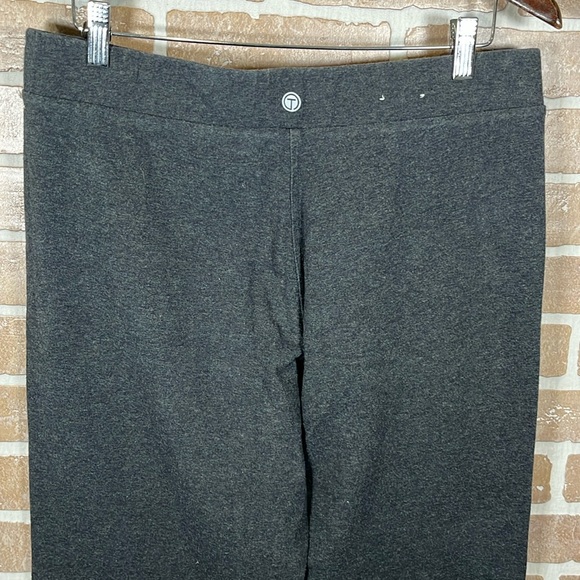 T by Talbots Straight gray pants Size L flat front elastic waist zip po… - Picture 6 of 7